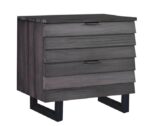 Urban King Bedroom Collection W/ Chest - Graphite Wooden Planks 100% Solid Wood - Image 4