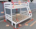 Twin/ Full Wooden Bunk Bed - Java - Image 2