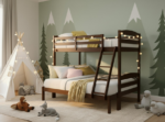 Twin/ Full Wooden Bunk Bed - Java