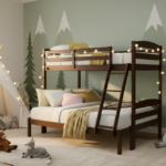 Twin/ Full Wooden Bunk Bed - Java