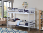 Twin/ Twin Wooden Bunk Bed - White