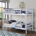 Twin/ Twin Wooden Bunk Bed - White
