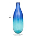Grayson Lane Tall Blue Glass Modern Vase - Image 2