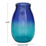 Grayson Lane Blue Glass Modern Vase - Image 2
