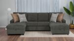 Sapporo Sectional Sofa - Charcaol Chenille